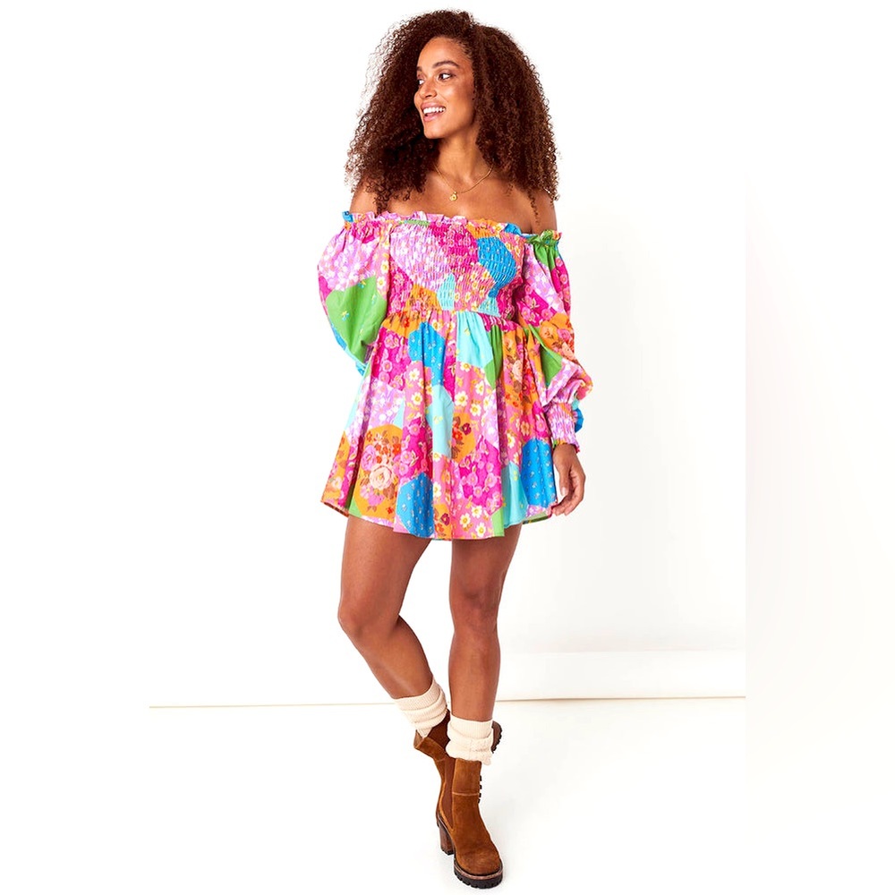 Spell FREDA SHIRRED MINI DRESS
Lolly size L